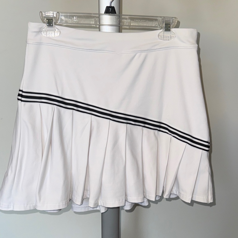 Walter Hagen Women's White Pleated Golf Tennis Skort Striped Size Medium M